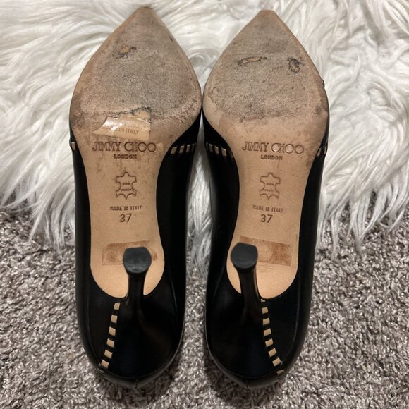 Jimmy Choo London Shoes Kory Camel Kid Leather Pump - Picture 8 of 10